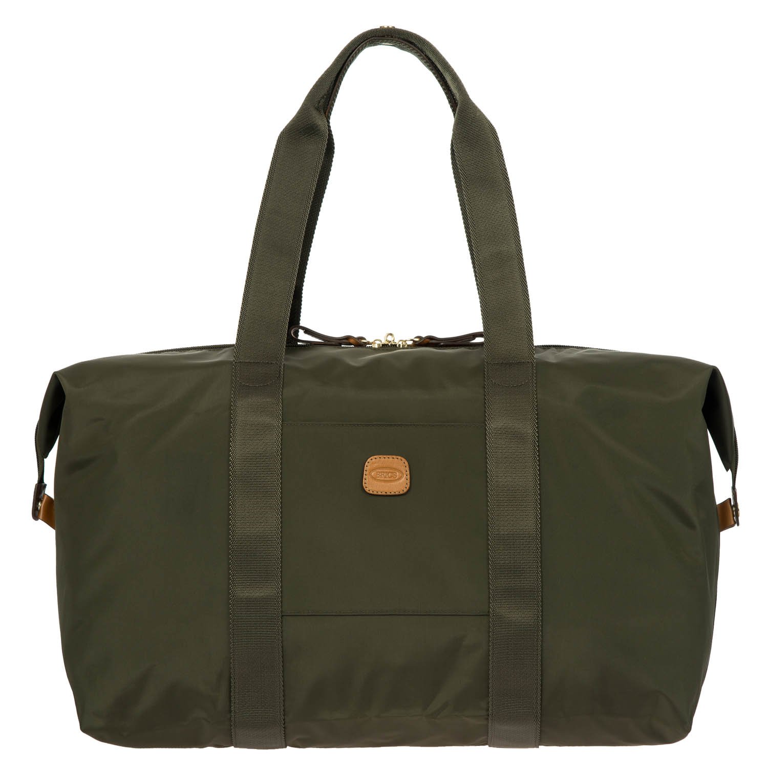 Bric's X-Bag X-Travel 2.0 Foldable Duffle Bag - 18 Inch Carry On Luggage & Overnight Travel Bag in Olive Green - Perfect for Airplane Trips, Weekend Getaways & Gym Use
