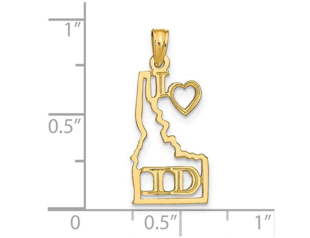 14K Solid Gold Idaho State Charm Pendant Necklace for Women - Dainty Jewelry Gift for Mom, Wife, Daughter | Perfect for Birthdays, Anniversaries & Graduations