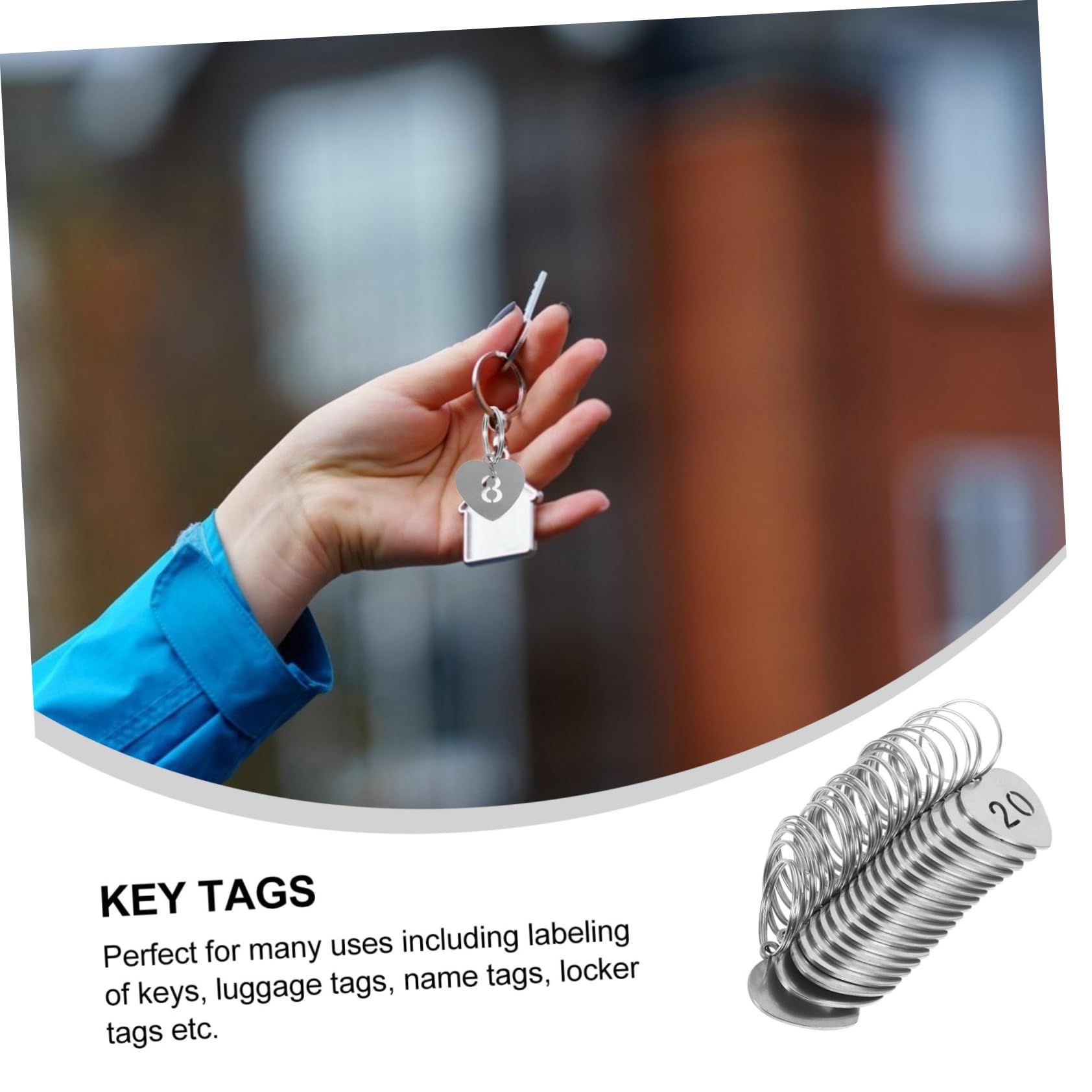20Pcs Metal Numbered Key Tags - Durable Luggage ID Labels, Hotel Key Rings & Keychain Accessories for Travel, Events & Organization | Lightweight & Corrosion-Resistant