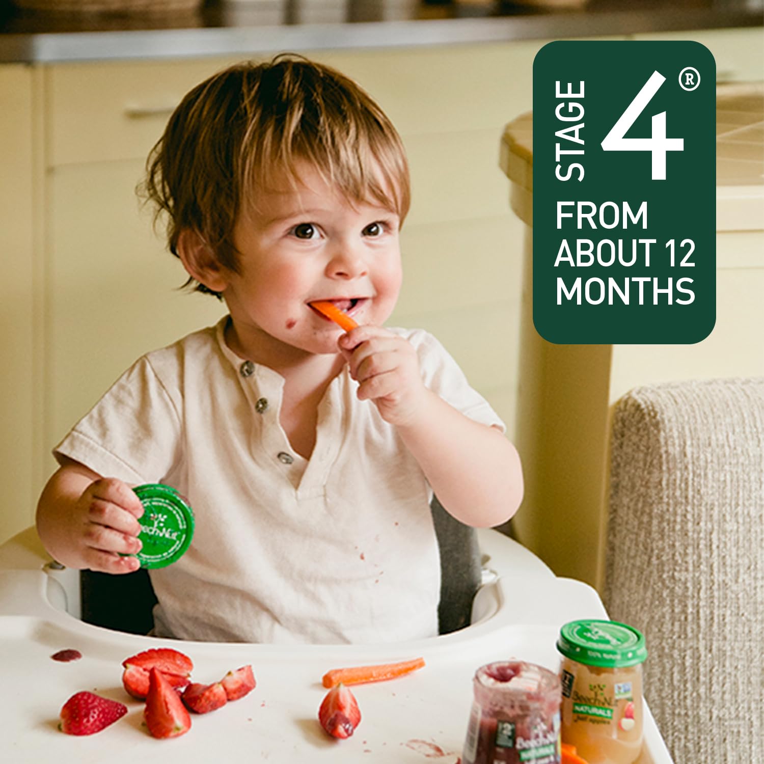 Organic Beech-Nut Baby Food Pouches with Protein & Fiber - Apple Yogurt Raspberry Purple Carrot Oat Puree for Toddlers (3.5 oz, 12 Pack) | Healthy Snacks for On-the-Go, Daycare & Travel