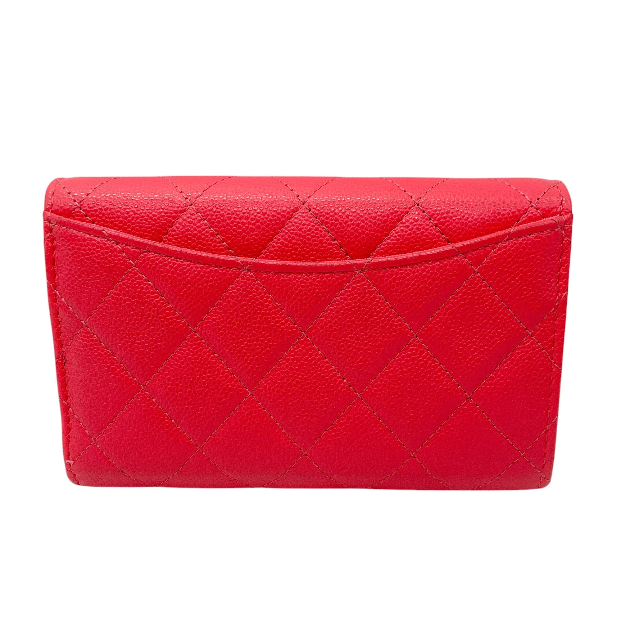 Chanel Pink Quilted Caviar Leather Timeless Wallet for Women - Luxury Designer Clutch with Credit Card Slots - Perfect for Everyday Use, Gifts & Special Occasions