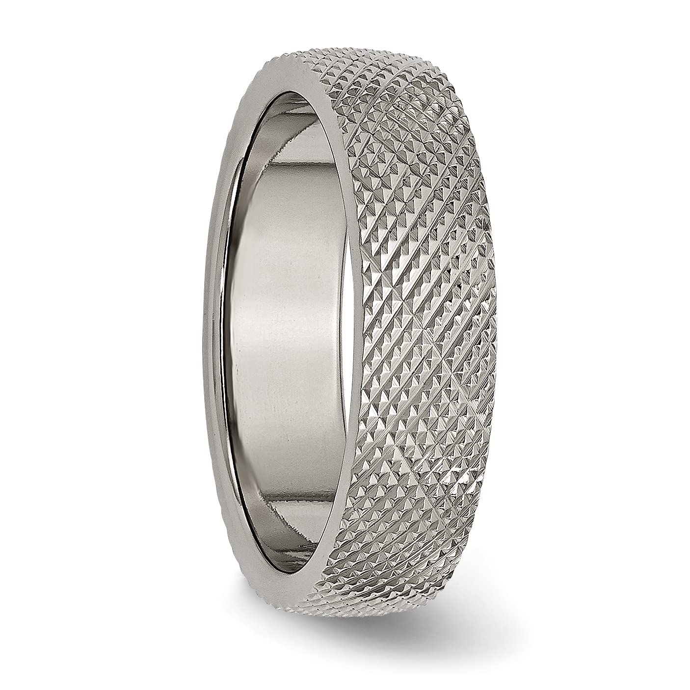 IceCarats 6mm Titanium Wedding Band Ring for Men & Women - Durable, Hypoallergenic, Comfort Fit - Perfect for Engagement, Anniversary, and Everyday Wear