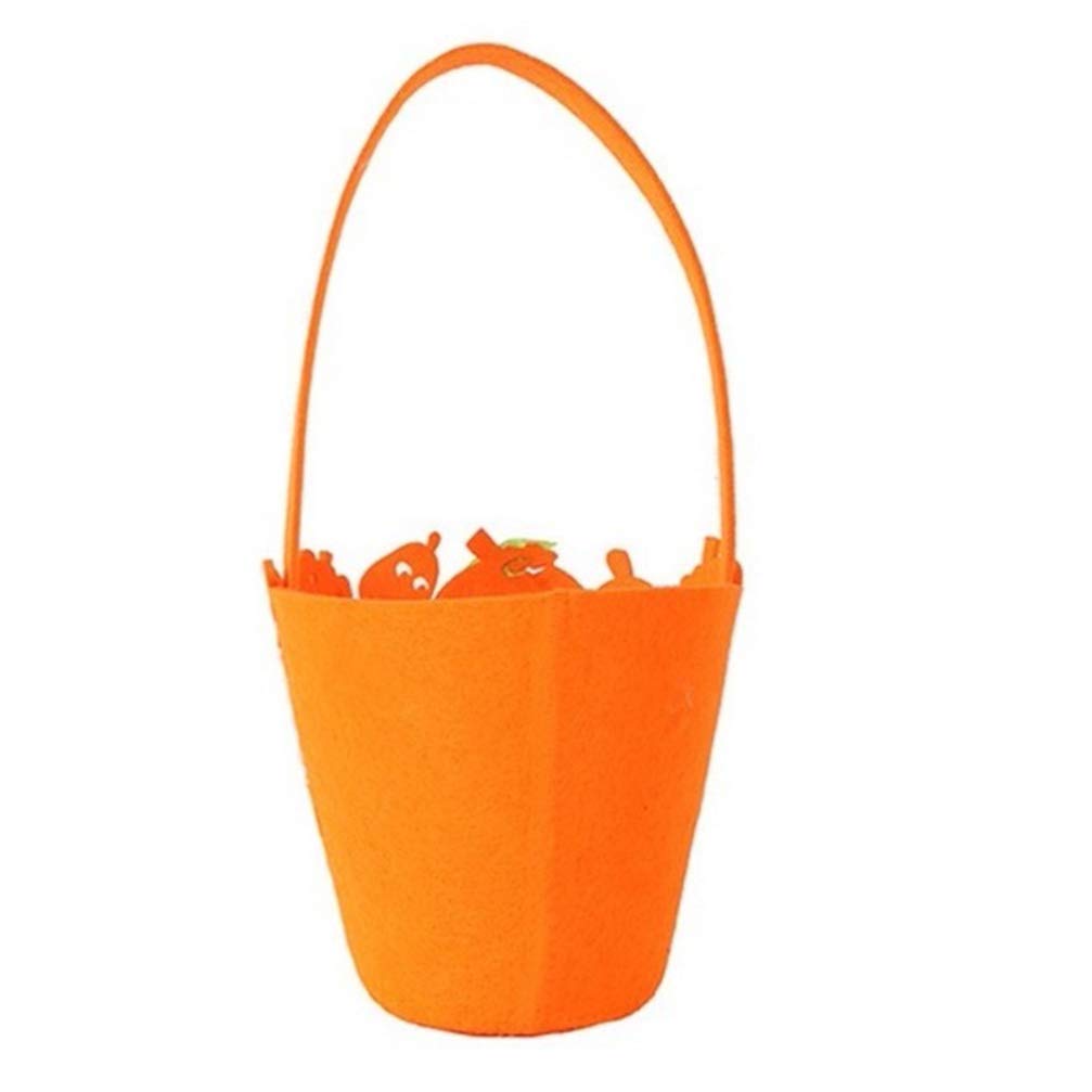 Halloween Candy Bucket - Pumpkin Trick or Treat Tote Bag with Hollow Out Design for Halloween Party Favors, Trick-or-Treating & Prom Props - Perfect for Kids Costume Accessories & Candy Collection