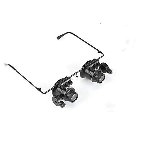 60x Magnifying Glass with LED Light - Headband Magnifier for Jewelry Repair, Watchmaking, Modeling & Crafts - Hands-Free Reading Visor for Small Parts, Sewing, Welding & Precision Work