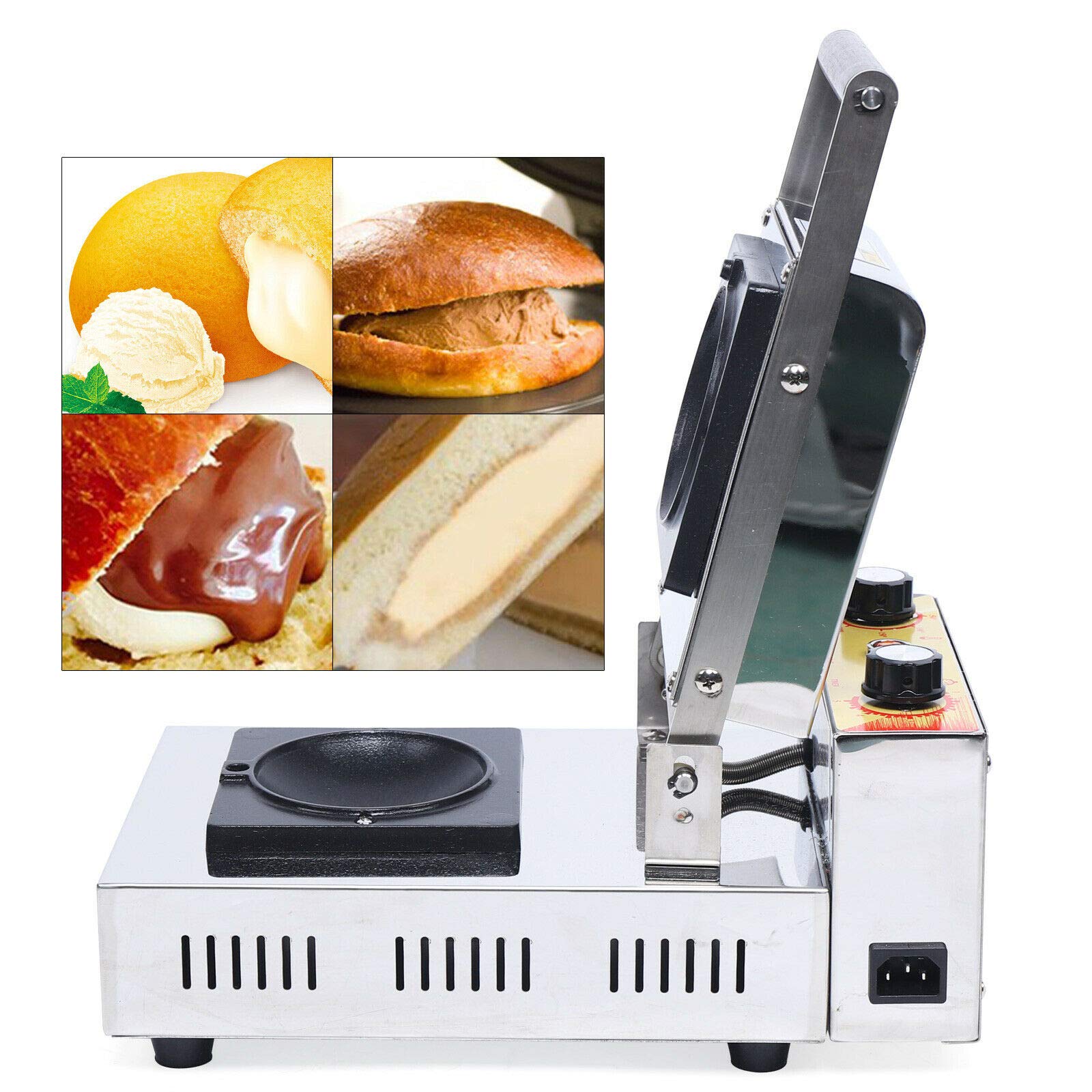 Eapmic 1000W Commercial Panini Press & Sandwich Maker - Nonstick Stainless Steel Electric Griddle for Home & Bakeries - Perfect for Panini, Mini Cupcakes, Pies & Ice Cream Sandwiches - Ideal for Breakfast, Lunch & Quick Snacks