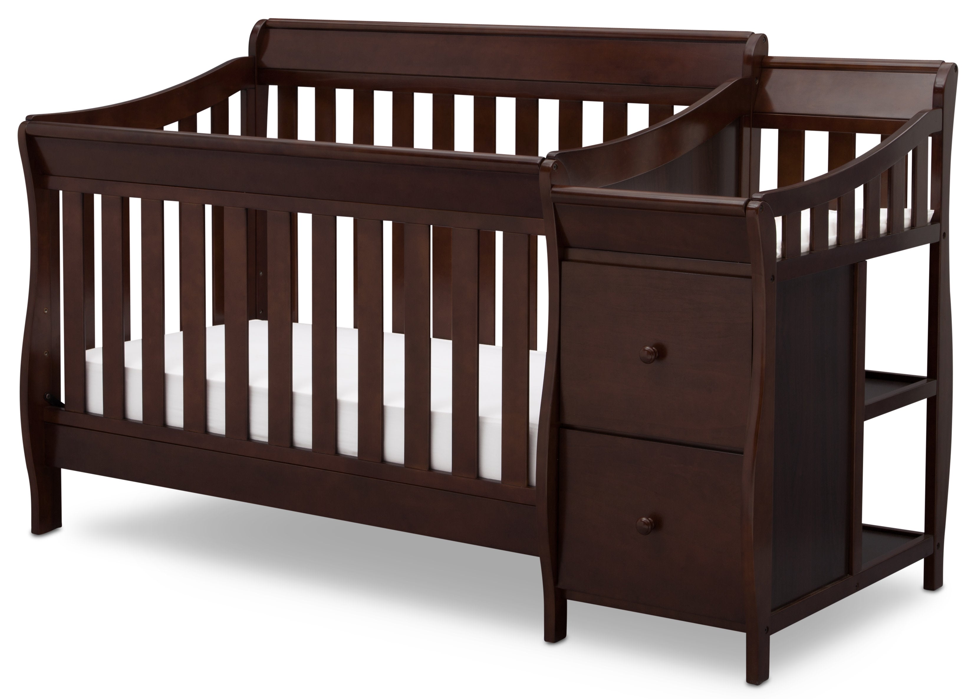 Bentley S Convertible Crib with Changer - 3-in-1 Baby Crib to Toddler Bed & Dresser - Modern Nursery Furniture for Newborns & Kids - Perfect for Bedrooms, Daycare, and Guest Rooms