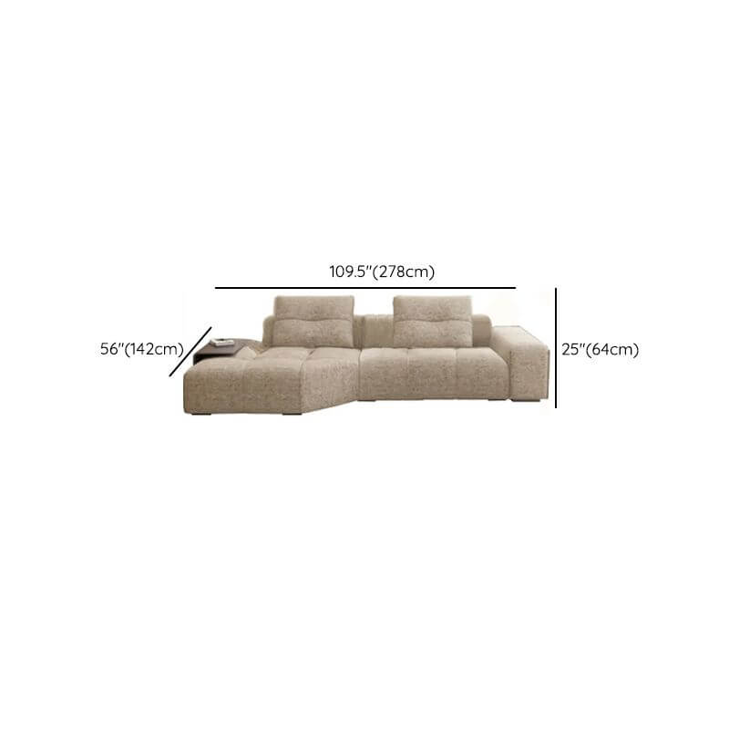 L-Shaped Sectional Sofa with Chaise Lounge for 2 People - Sturdy Hidden Support Frame - Perfect for Small Living Rooms, Apartments & Home Theater Seating