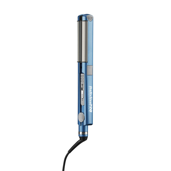 BaByliss Pro Nano Titanium U Styler Hair Straightener - Blue | Professional 1-Inch Flat Iron for Smooth & Shiny Hair | Perfect for Home & Salon Styling