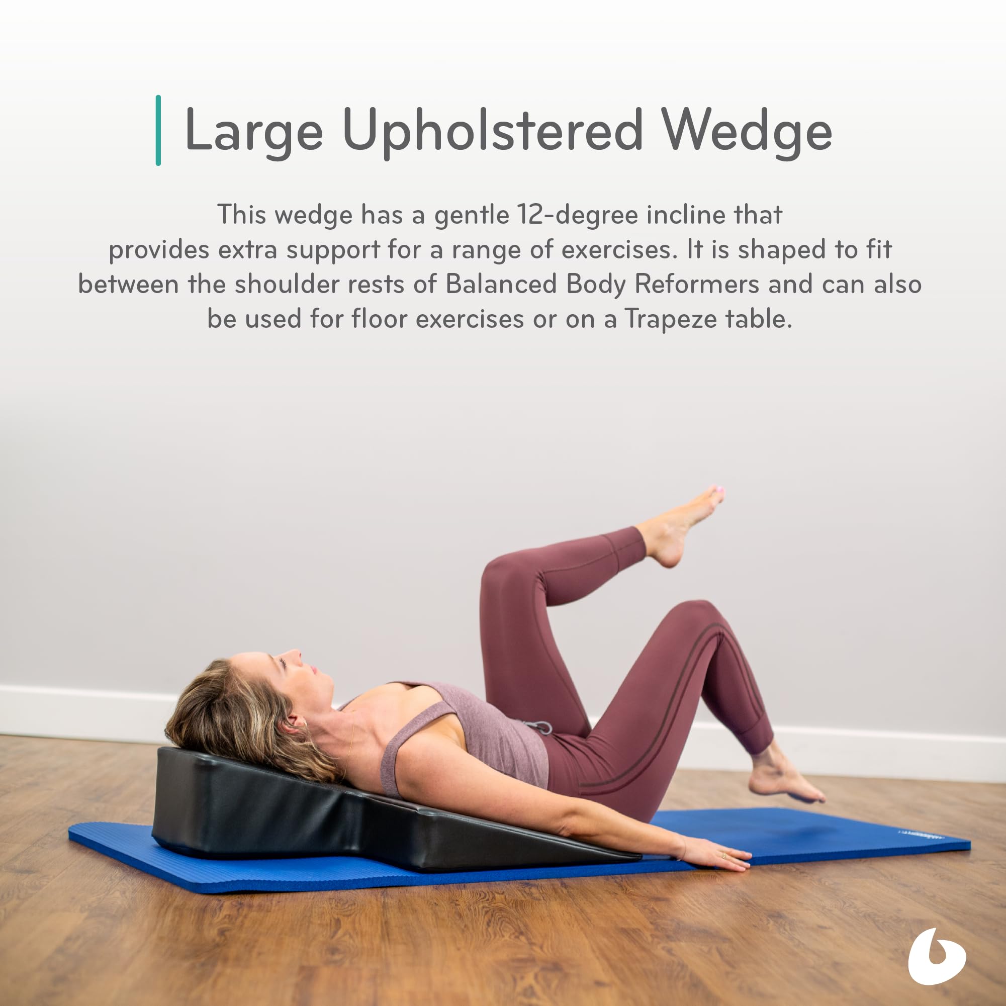 Balanced Body Large Upholstered Wedge - Premium Pilates Reformer & Floor Exercise Equipment for Athletes & Physical Therapy | Perfect for Home Gym, Studio Workouts & Rehabilitation Exercises