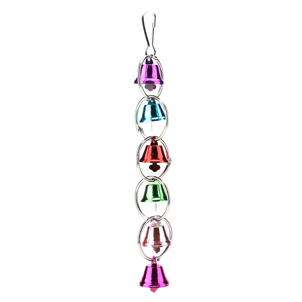Durable & Stylish Hanging Toy Bells for Parrots - Perfect for Monk Parakeets, Sun Conures & Cockatiels | Fun Bird Cage Accessory for Play & Exercise