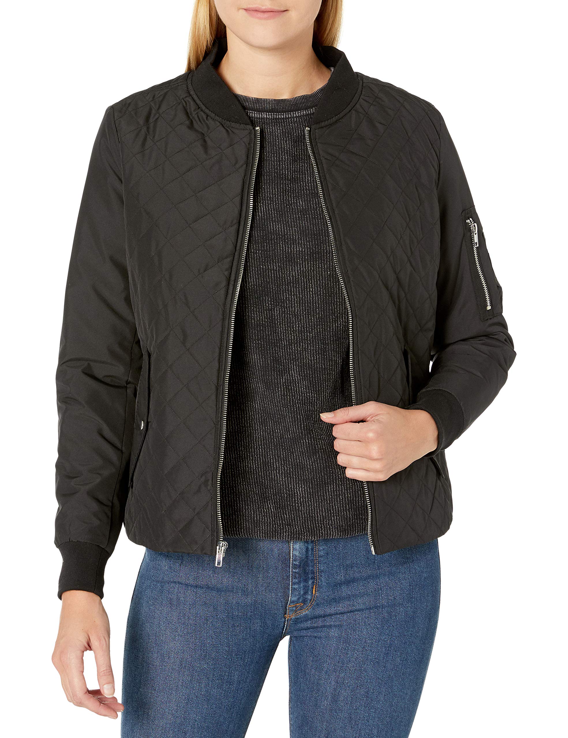 Charles River Apparel Women's Quilted Boston Flight Jacket - Lightweight Water-Resistant Winter Coat for Travel & Outdoor Activities