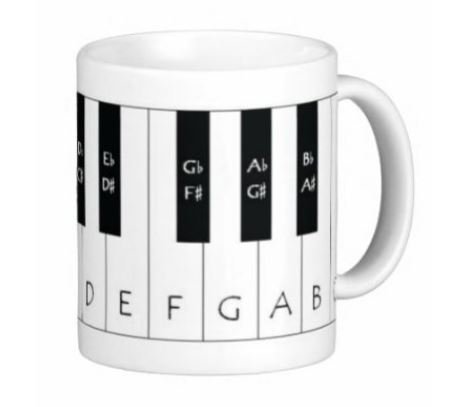 Custom 11 oz Piano Keys Coffee Mug - Microwave & Dishwasher Safe Ceramic Cup - Perfect for Music Lovers, Teachers & Gift Giving