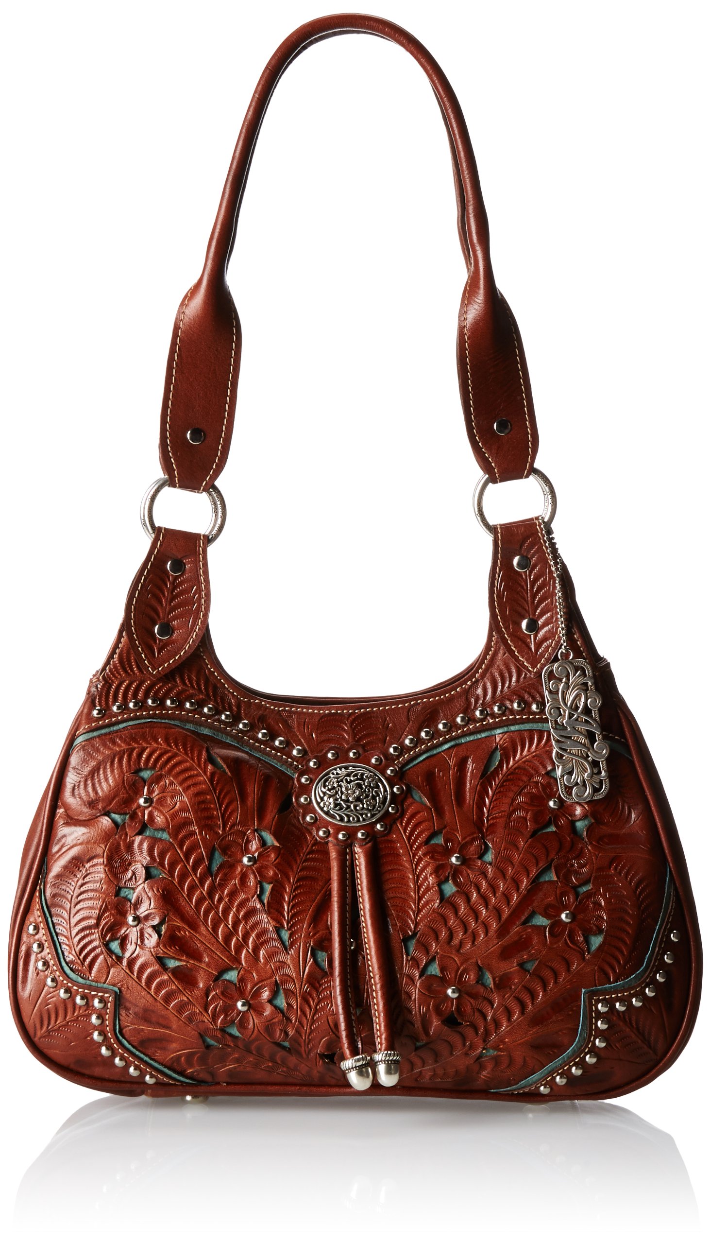 American West Women's Lace 3-Compartment Scoop Tote Bag - Stylish Handbag for Work, Travel & Daily Use
