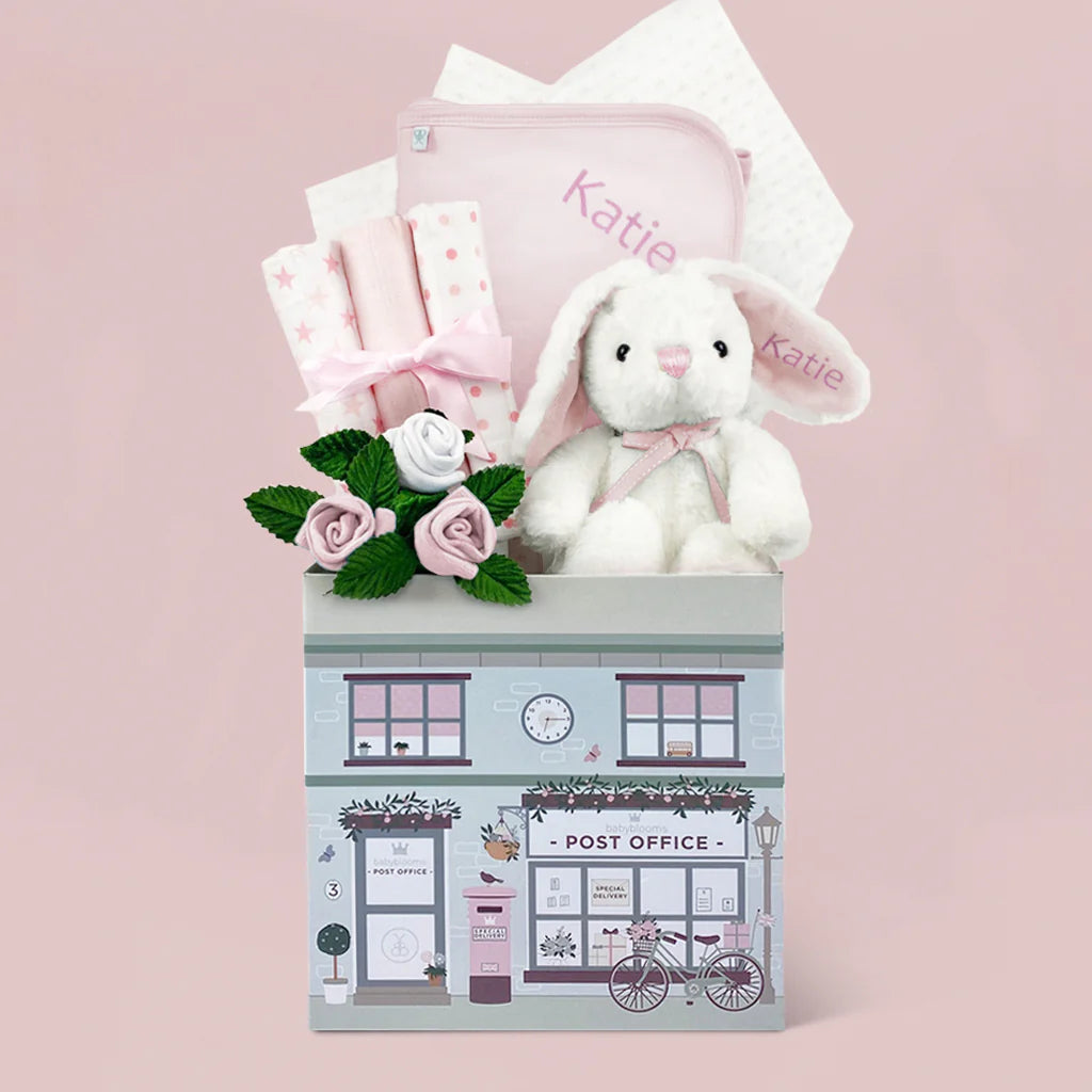 Personalized Baby Girl Gift Set - Newborn Baby Shower Present, Custom Name & Date - Perfect for Birthdays, Christening & First Birthday (SKU: LBG1065) - Ideal for New Parents, Baby Showers & Special Occasions