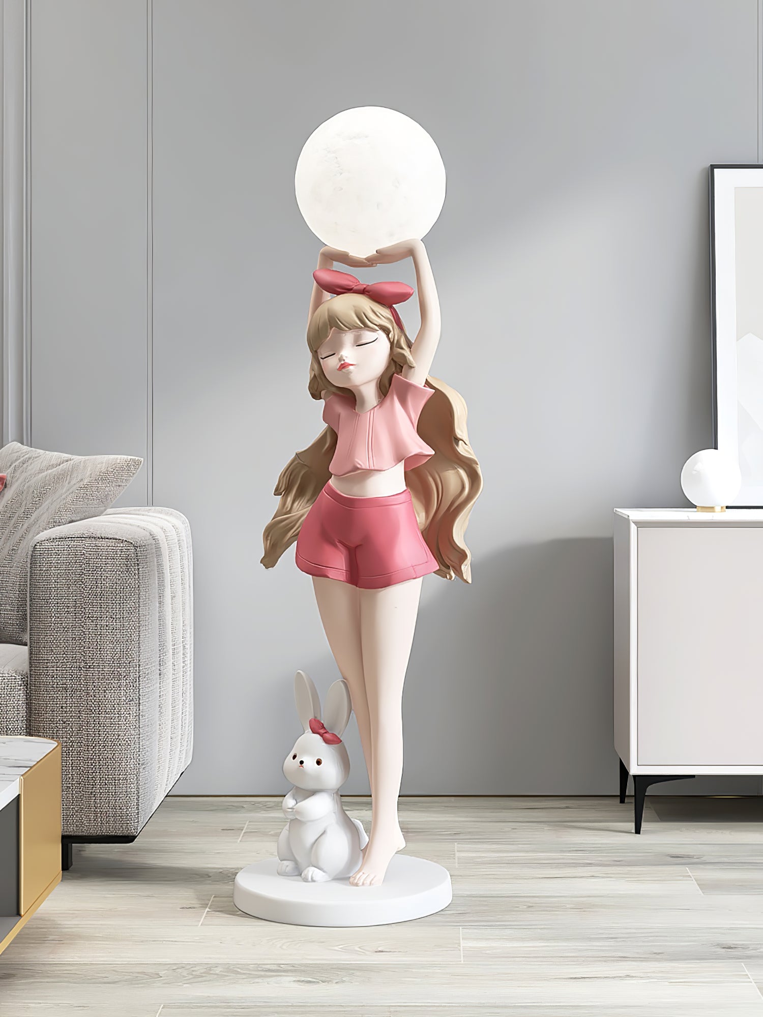 Elegant Ballet Girl Floor Lamp - Adjustable LED Dancer Light for Bedroom, Living Room & Nursery - Perfect for Kids Room Decor & Dance Studio Lighting