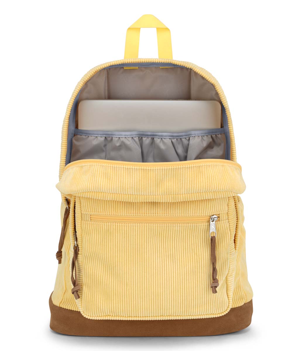 JanSport Right Pack Expressions Backpack - Sun Shimmer Corduroy Fabric | Durable School & College Backpack for Students, Travel & Everyday Use