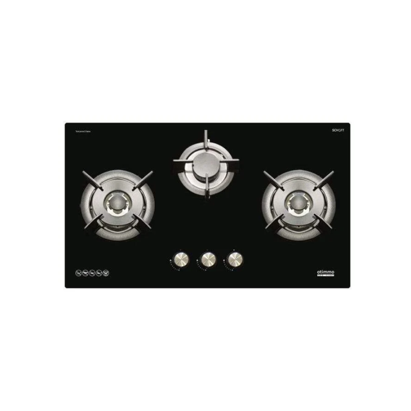 Europace ECH3121S 90cm Stainless Steel Slim Range Hood + EBH6381S 3 Burner 80cm Glass Cooktop - Modern Kitchen Ventilation & Gas Hob Combo for Home Cooking & Professional Chefs