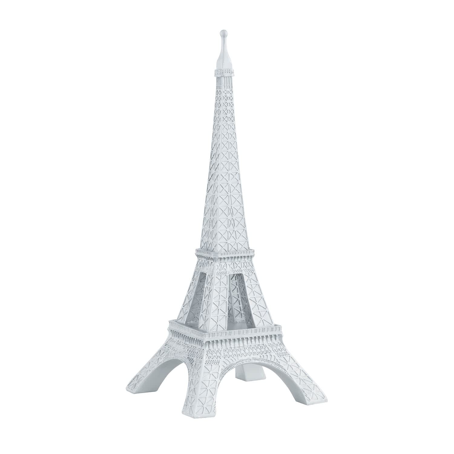 FAVRD Eiffel Tower Statue - Elegant Parisian Home Decor for Living Room, Office & Coffee Table (7.5x7.5x18 Inches, White) | Perfect Centerpiece for French-Themed Parties, Wedding Decor & Gift Ideas