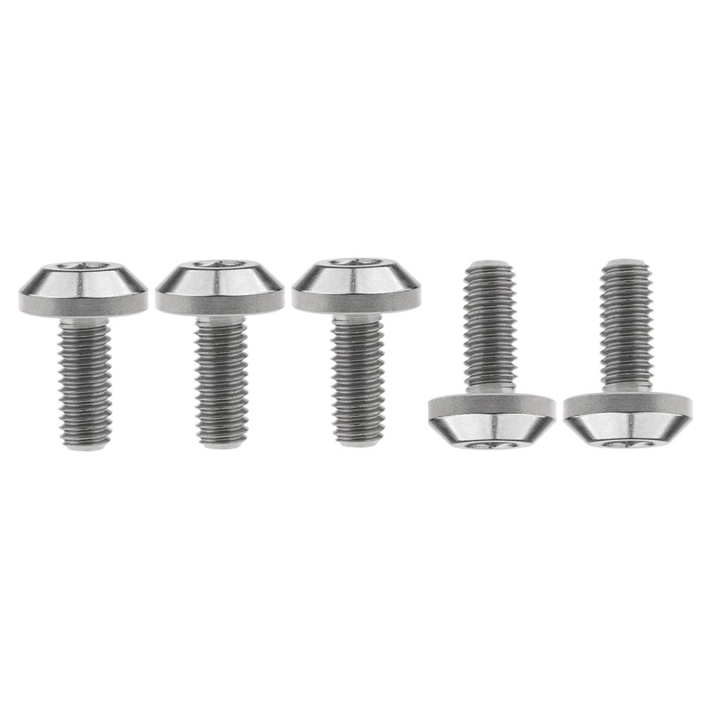 Titanium M6x15mm Umbrella Head Allen Screws - Pack of 5 - High-Strength, Corrosion-Resistant Bolts for Outdoor Gear, Bicycles, and DIY Projects