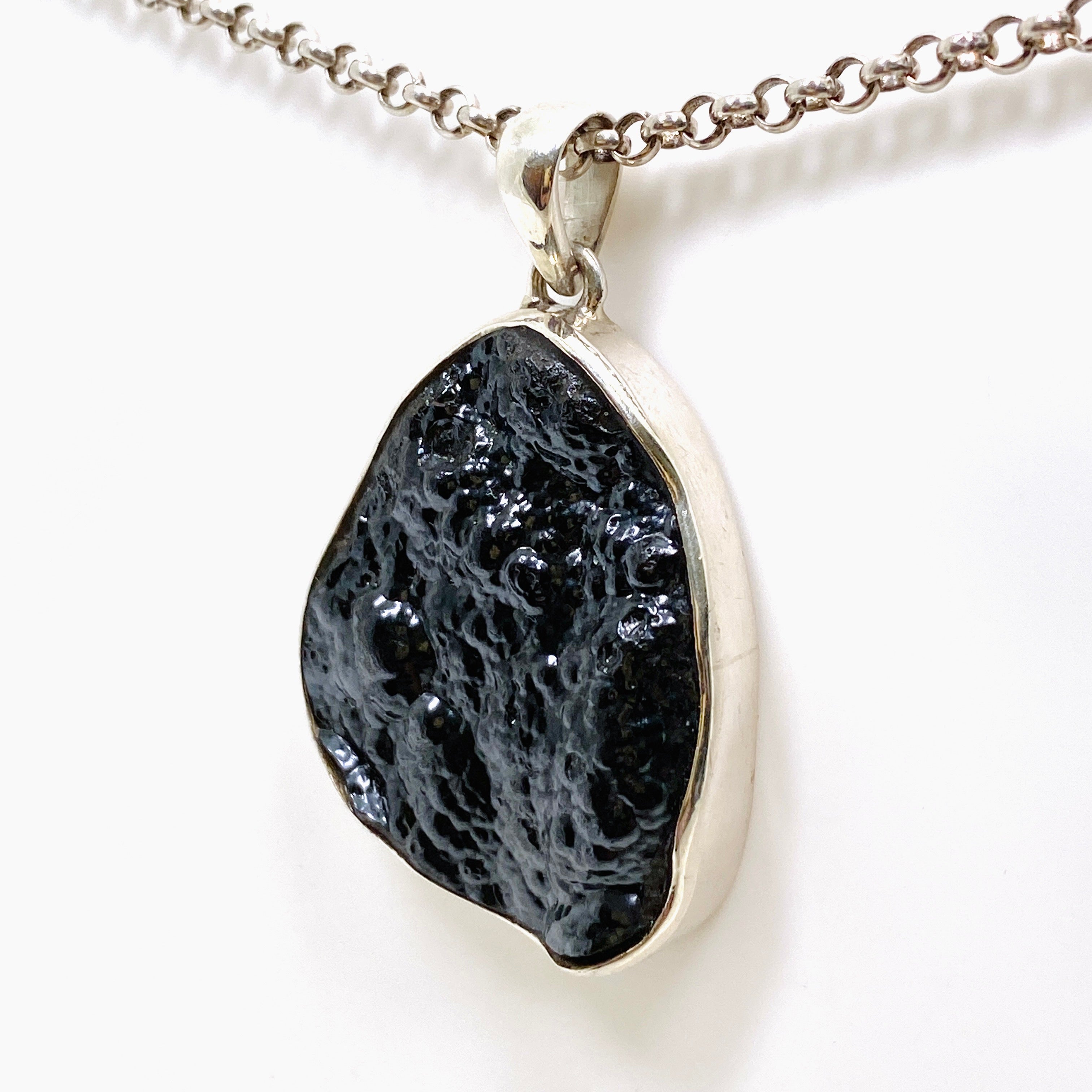 Natural Hematite Raw Crystal Pendant Necklace - PPGJ849 for Energy Healing, Chakra Balancing & Spiritual Jewelry