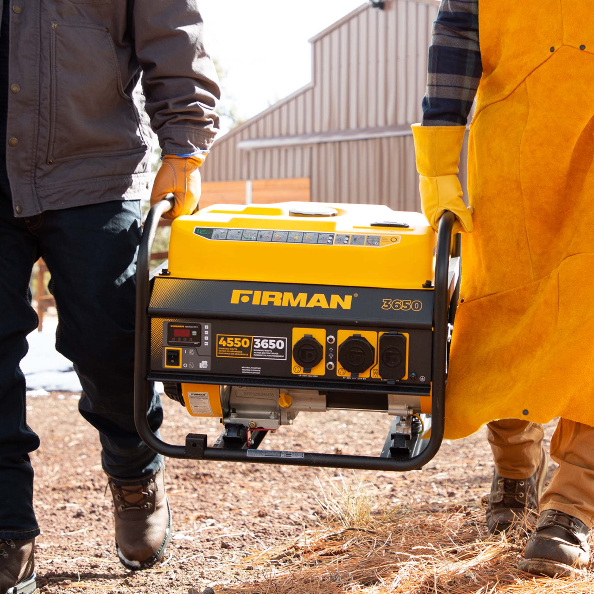 4550W Portable Gas Generator with Recoil Start - Reliable Power for Camping, Emergencies & Outdoor Activities