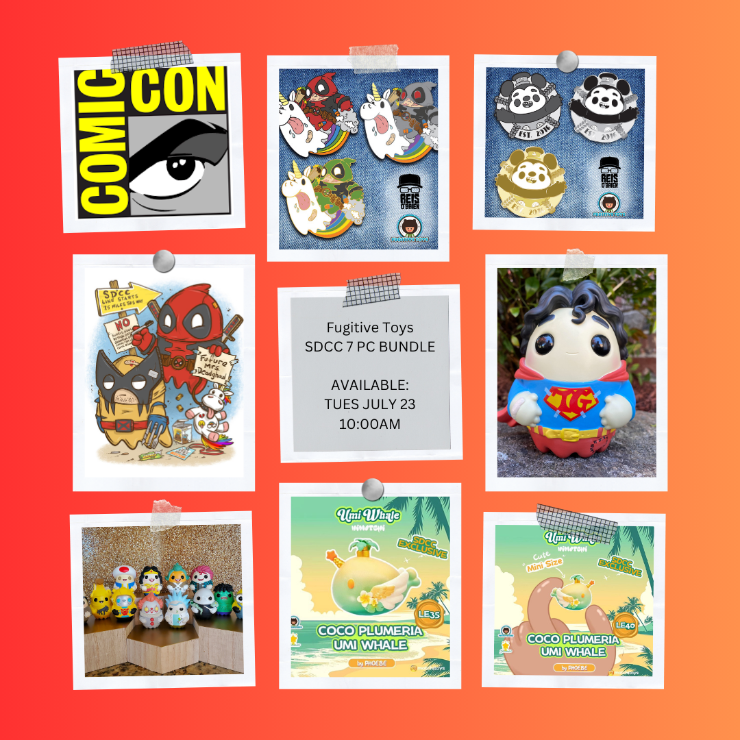 2024 Fugitive Toys SDCC Exclusive Bundle - Limited Edition Collectible Set (7 Items) for Comic Con Fans & Toy Collectors - Perfect for Display, Gifts & Conventions