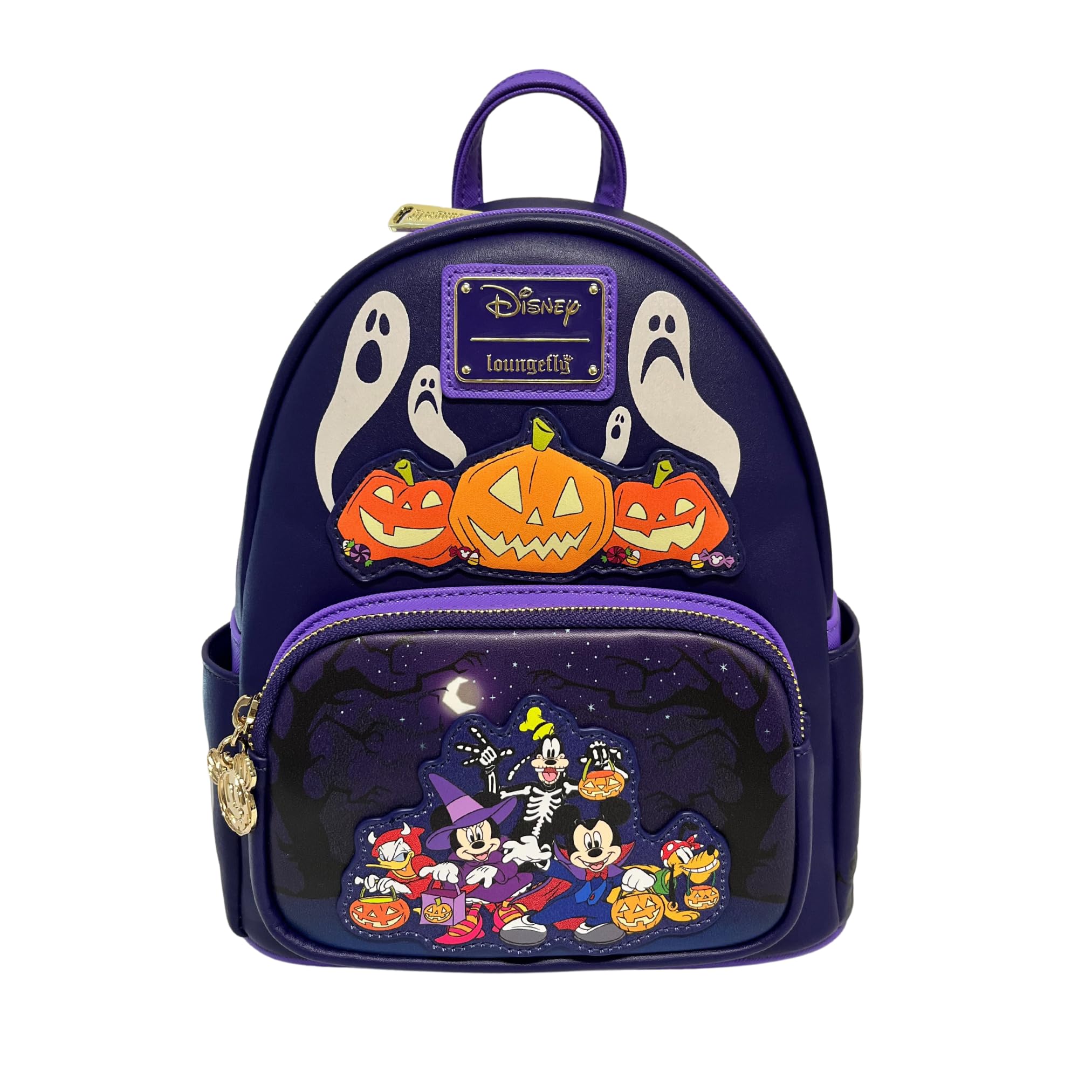 Exclusive Loungefly Disney Mickey & Friends Halloween Shoulder Bag - Double Strap Crossbody Purse for Costume Parties & Trick-or-Treating