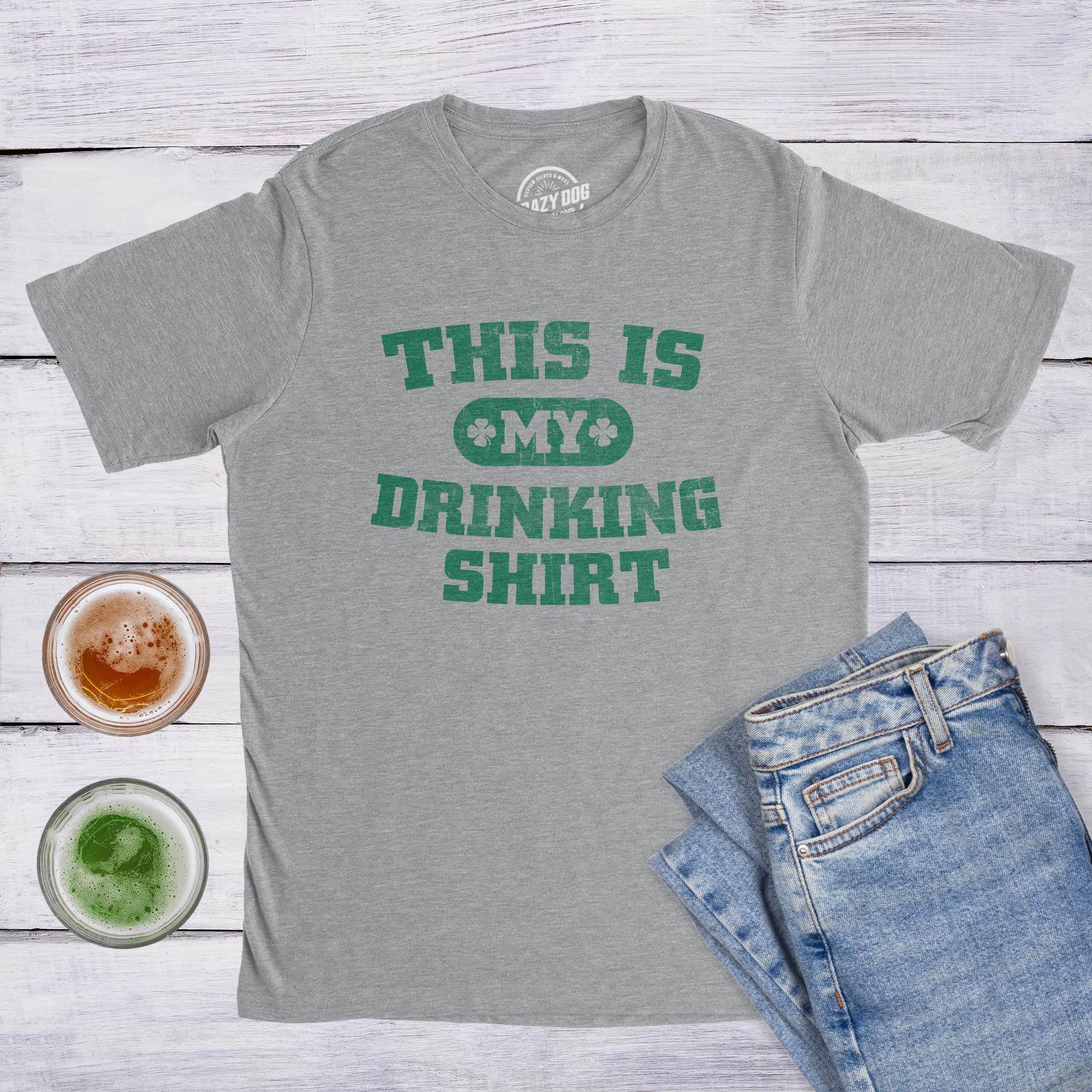Funny This Is My Drinking T-Shirt for Men - St. Patrick's Day Party Tee - Perfect for Pub Crawls, Bar Hopping & St. Patty's Day Celebrations