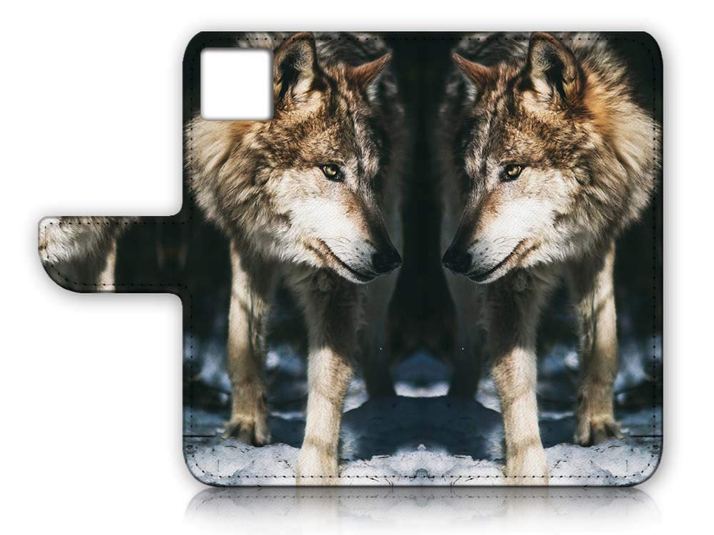 Premium Flip Wallet Phone Case for iPhone 11 - A23033 Cool Wolf Design | Slim Protective Cover with Card Slots for Everyday Use & Travel