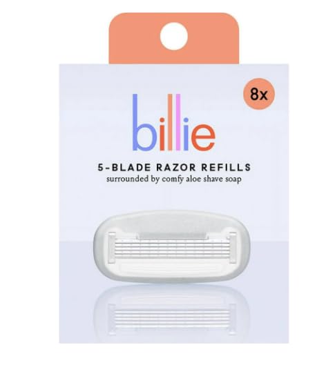 Billie Women's Razor Refills - 5 Blade Cartridges, 8 Count Pack, White | Smooth Shaving for Legs, Underarms & Bikini Area | Vegan & Cruelty-Free