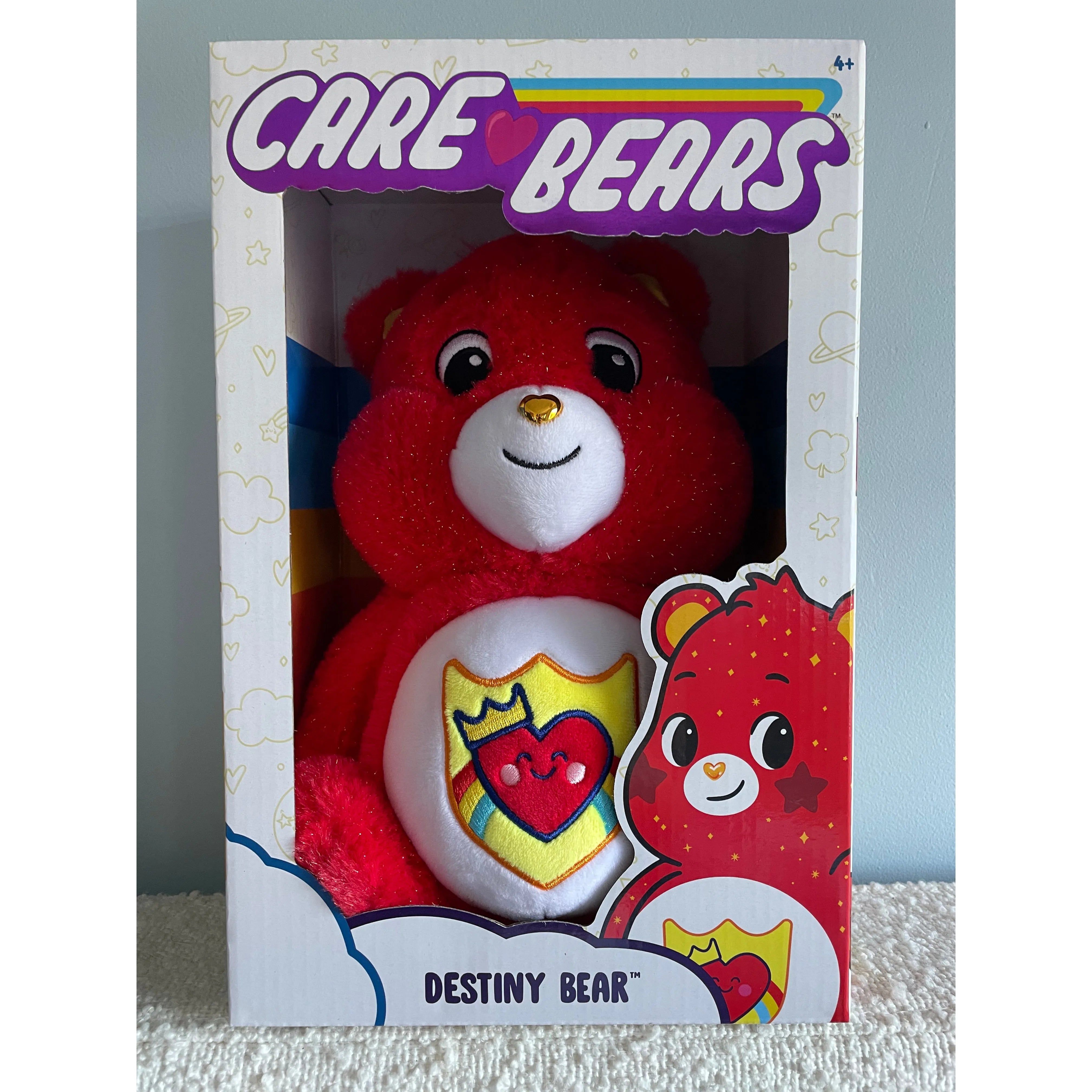 Care Bears 35cm Destiny Bear Plush Toy - Soft Cuddly Stuffed Animal for Kids, Collectors & Gift Giving | Perfect for Bedtime, Nursery Decor & Emotional Comfort