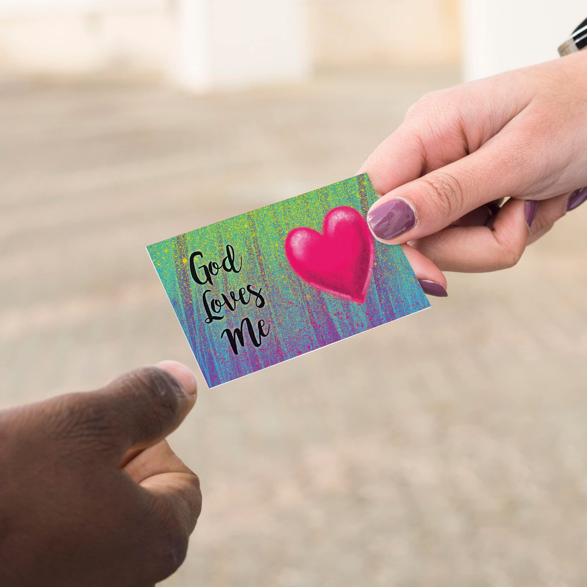 God Loves Me - Pack of 25 Inspirational Bible Verse Cards for Kids | Christian Affirmation Scripture Cards for Sunday School, Children's Church & Youth Ministry | Perfect for Daily Devotions & Faith Building