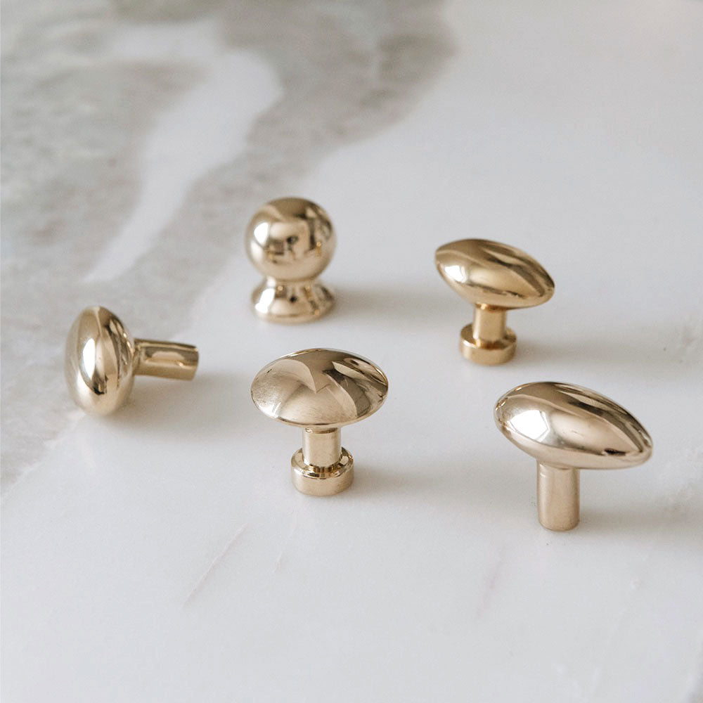 Vintage Roan Iris Unlacquered Solid Brass Cabinet Knob - Classic Hardware for Kitchen Cabinets, Dressers & Furniture Restoration
