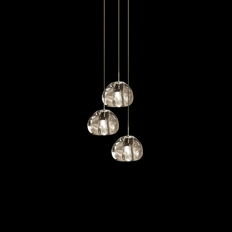 Elegant Crystal Pendant Light - Modern Chandelier for Dining Room, Bedroom & Living Room Decor - Dimmable LED Hanging Lamp for Home & Office Lighting