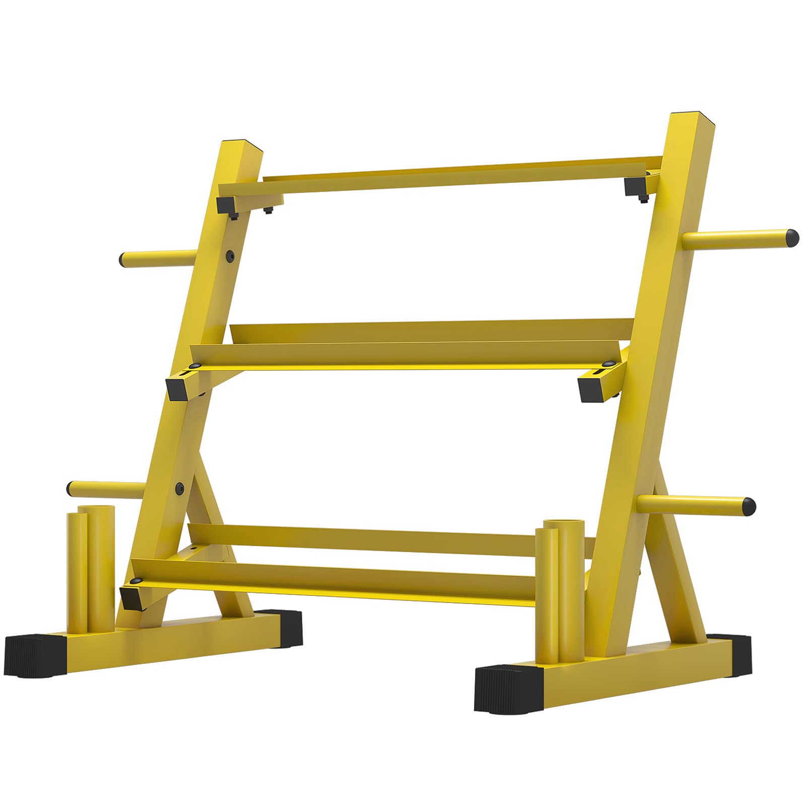 Multifunctional Dumbbell Rack & Weight Stand for Home Gym - Organize Dumbbells, Weight Plates & Curl Bars - Perfect for Garage, Basement & Home Workout Space