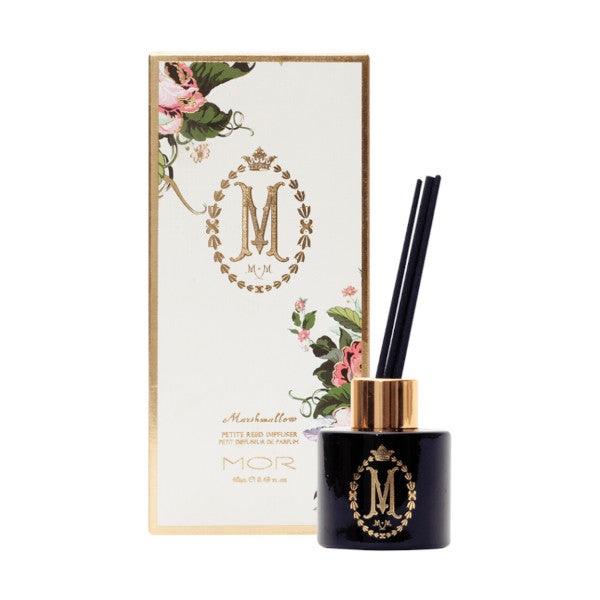 MOR Petite Reed Diffuser - Marshmallow Scented Home Fragrance (40ml) | Long-Lasting Aromatherapy for Bedroom, Bathroom & Office