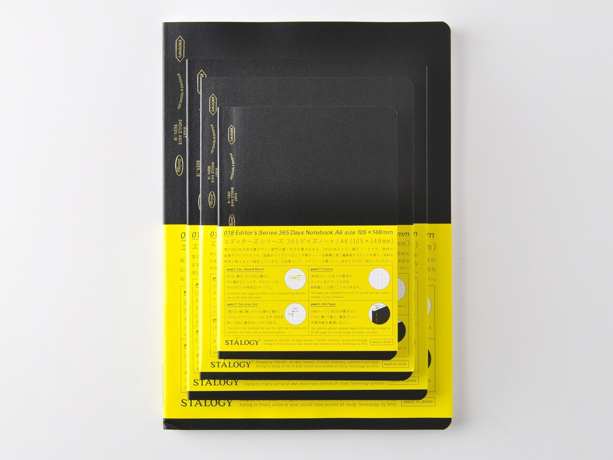 Stalogy 365 Days Notebook - A5 Grid Journal for Daily Planning, Note Taking & Bullet Journaling - Perfect for Students, Professionals & Creative Writing