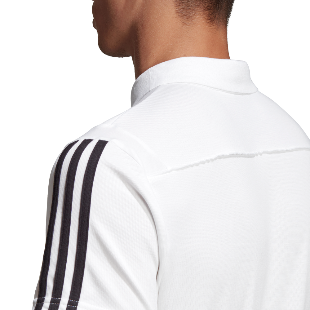Adidas Men's Tiro 19 Training Polo Shirt - White/Black - Moisture Wicking Performance Top for Soccer, Gym & Casual Wear