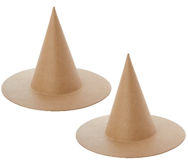 2 Pack DIY Paper Mache Witch Hats for Halloween Decorations - 9