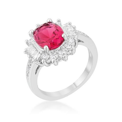 3ct Aqua CZ Rhodium Plated Sterling Silver Ring for Women - Elegant Cubic Zirconia Engagement & Wedding Jewelry Gift for Her - Perfect for Anniversaries, Proposals, and Special Occasions