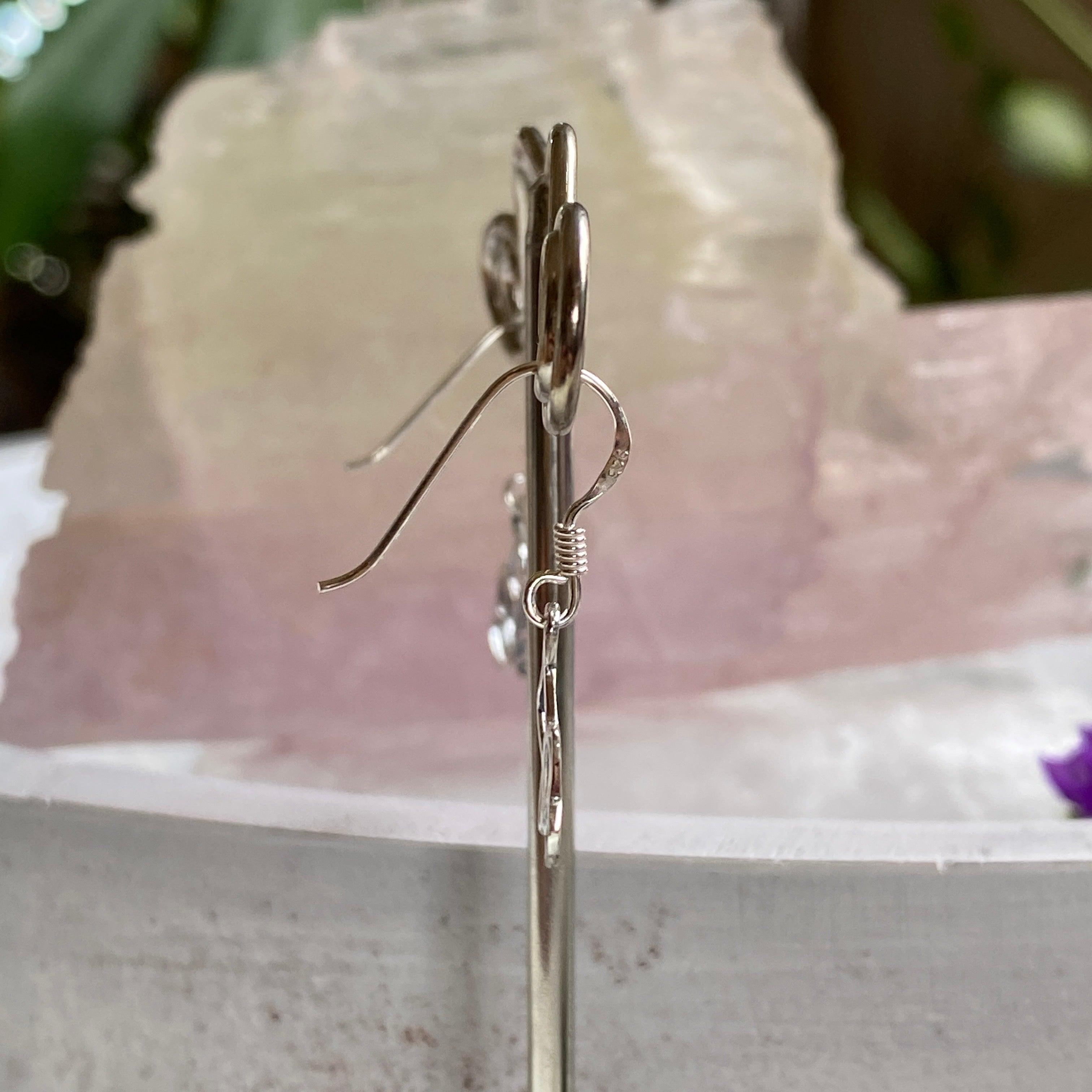 Silver Lotus Earrings SE1021 - Elegant Floral Jewelry for Women, Perfect for Weddings, Parties & Everyday Wear