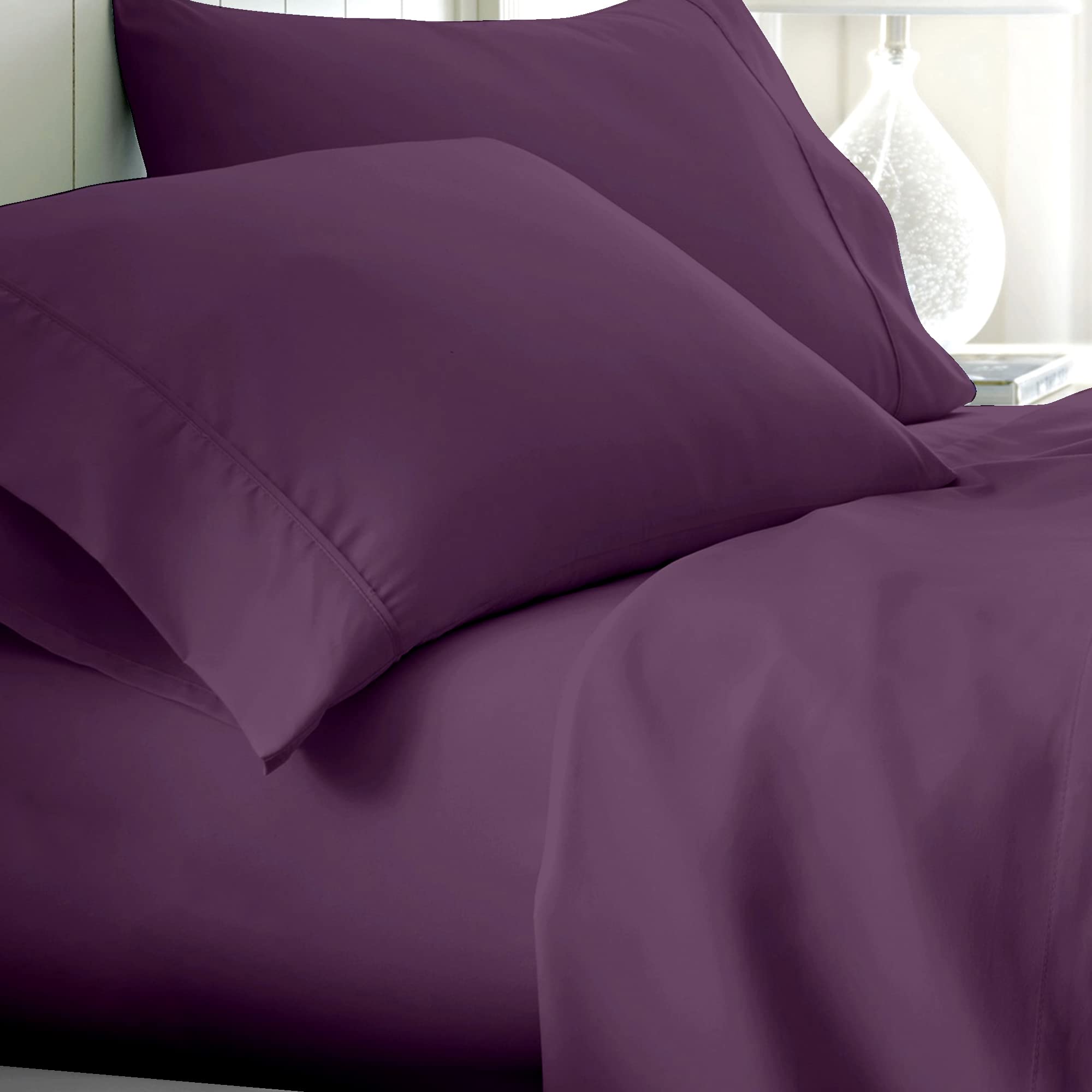 Luxury 100% Cotton California King Size Sheets Set - 800 Thread Count, 4-Piece Hotel Quality Bedding with 15