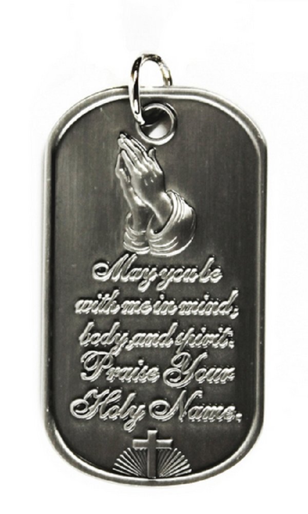 Personalized Prayer Dog Tag Necklace - Engraved Religious Pendant for Men & Women - Inspirational Gift for Military, Veterans & Loved Ones - Perfect for Daily Wear, Church, Travel & Special Occasions