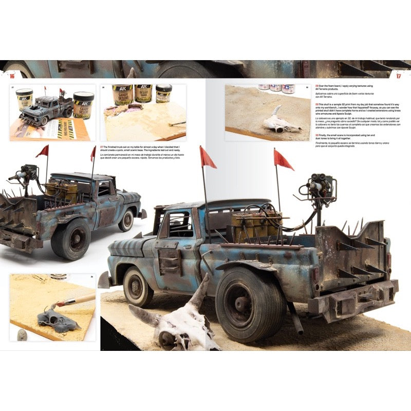 AK Interactive 258 Doomsday Chariots: Post-Apocalyptic Vehicle Model Kit for Dioramas, Wargaming & Collectors - Scale Model Building Supplies for Hobbyists