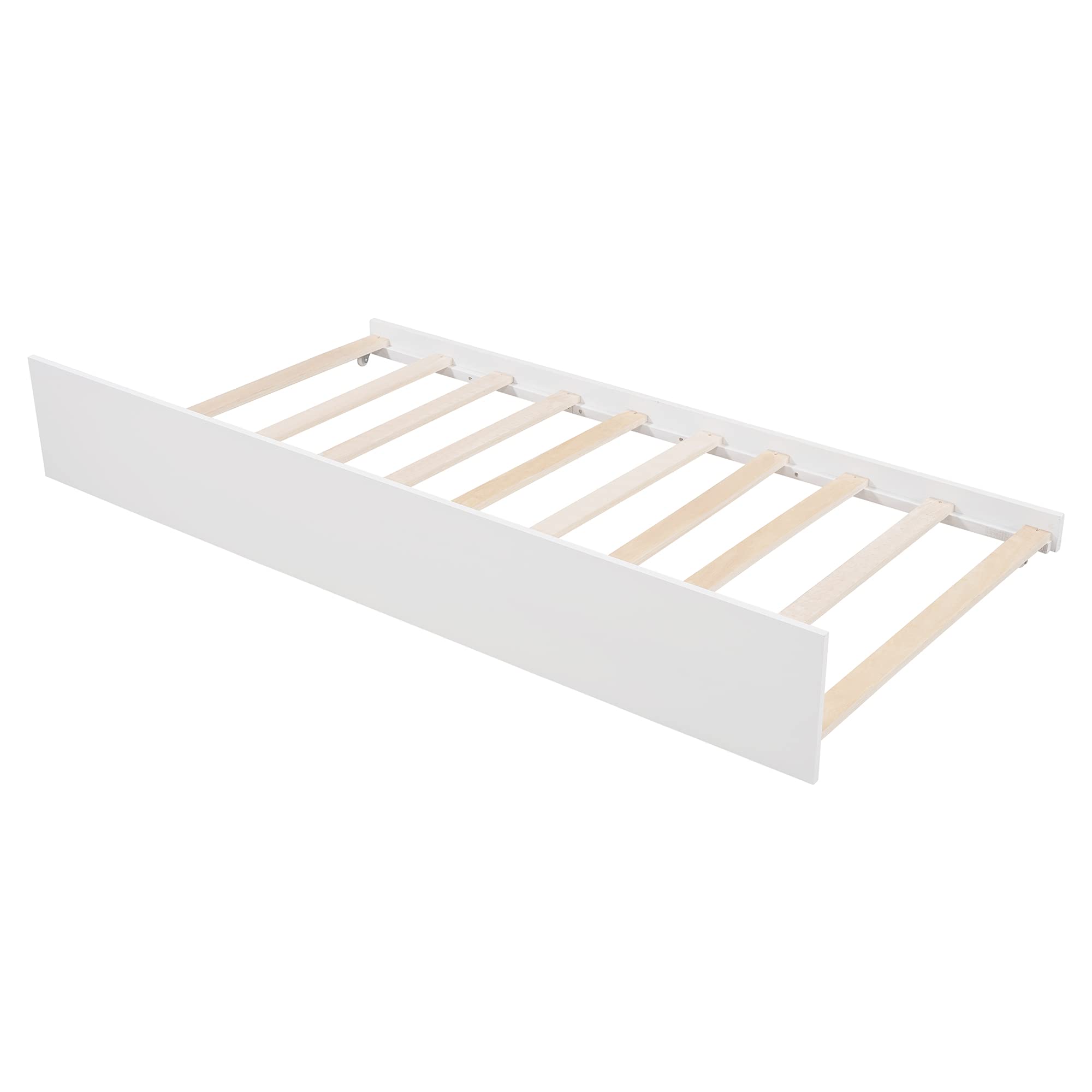 Merax Twin Size Wooden House Bed with Window & Trundle - No Box Spring Needed - Perfect for Teens, Kids Bedroom Decor (White) | Ideal for Small Spaces, Guest Rooms & Playroom Furniture