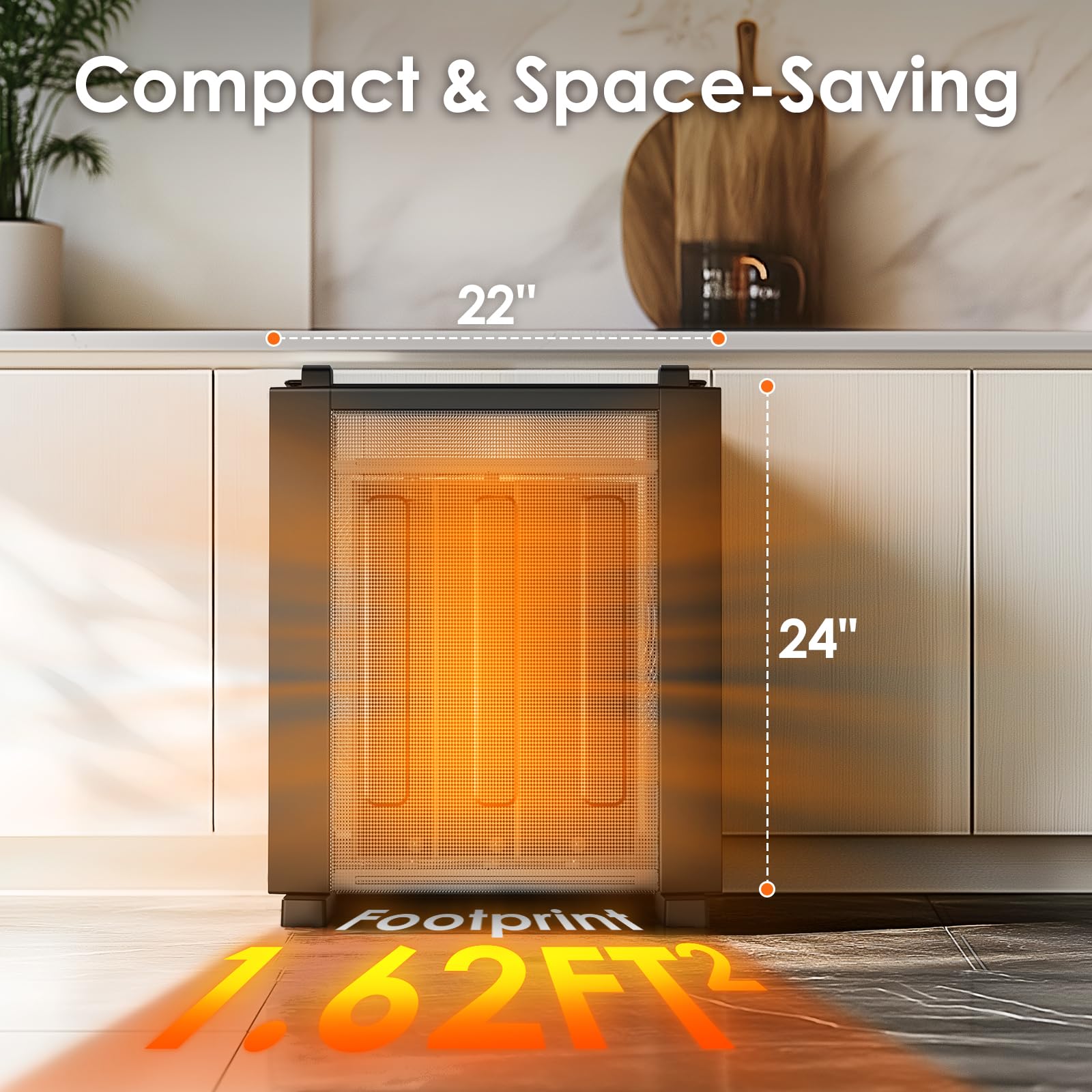 Air Choice 1500W Convection Space Heater with Thermostat - Whole Room Electric Heater for Large Indoor Spaces, 12H Timer, Remote Control, Eco Mode & Child Lock - Perfect for Home, Office, Garage, Workshop and Basement Heating