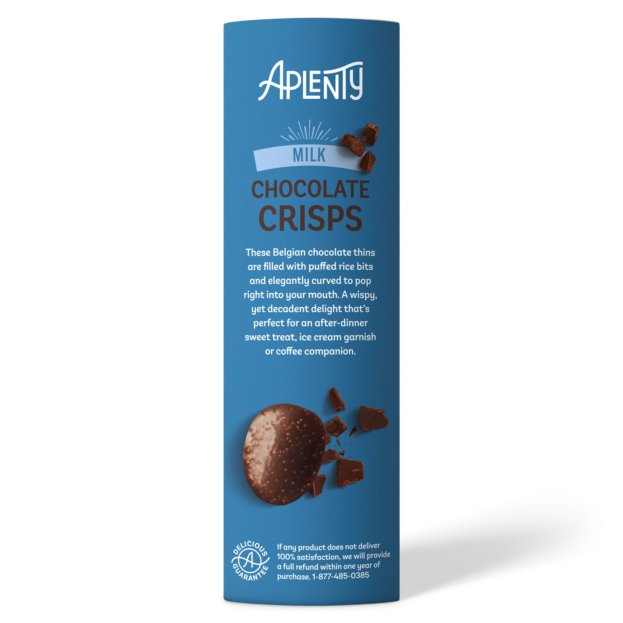 Aplenty Milk Chocolate Crisps - 4.4 Oz (125g) Premium Chocolate Snacks for Gifting, Parties & Dessert Toppings | Amazon Brand