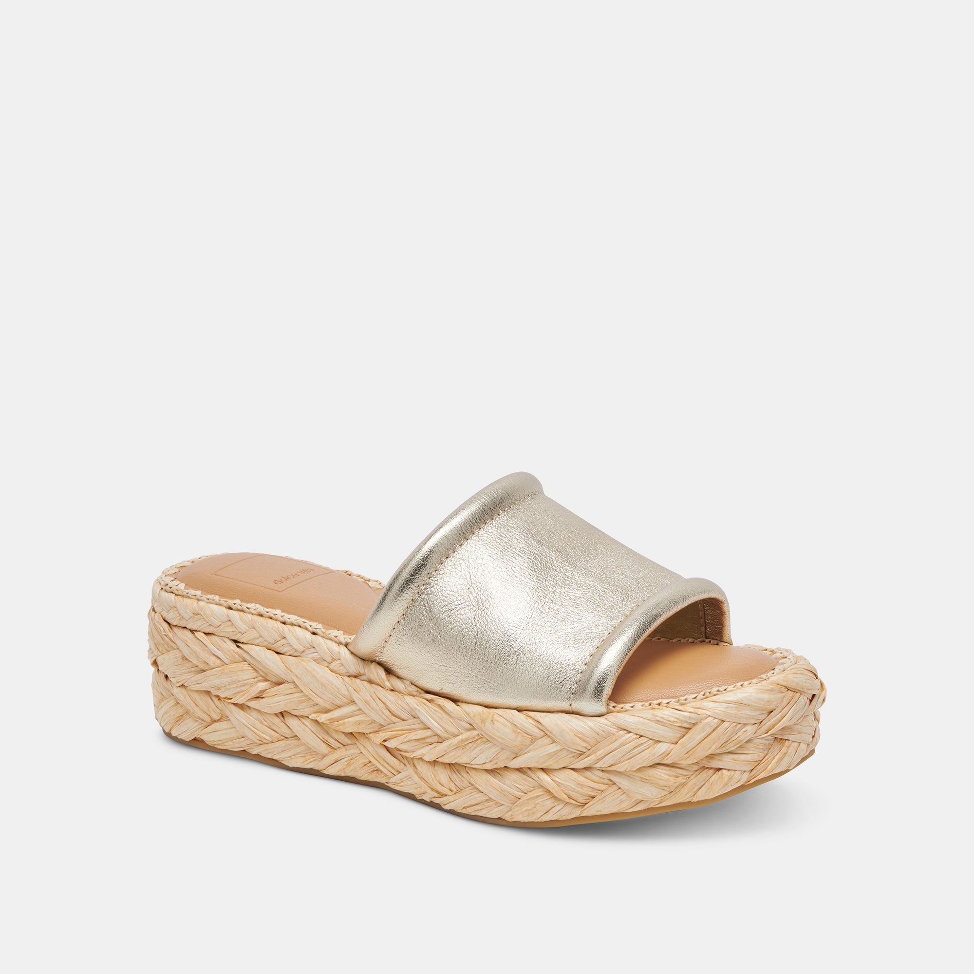 CHAVI Women's Light Gold Metallic Leather Sandals - Comfortable & Stylish for Summer, Beach, and Casual Outings