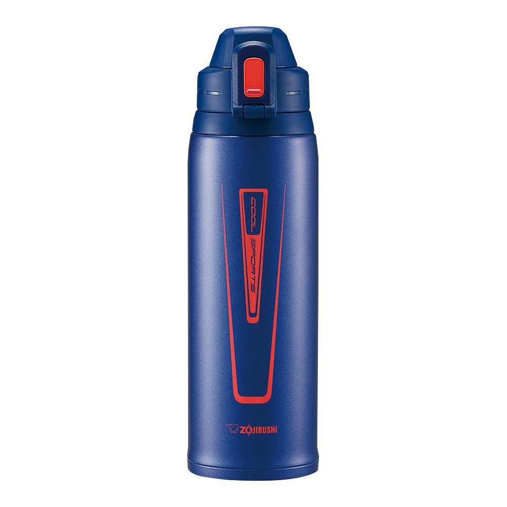 Zojirushi Stainless Steel Vacuum Insulated Water Bottle - 1.03L (35oz) Sports Thermos Flask, Orange & Navy, Keeps Drinks Hot/Cold for Hours - Perfect for Gym, Hiking, Camping & Outdoor Activities (Model SD-EC10-AD)