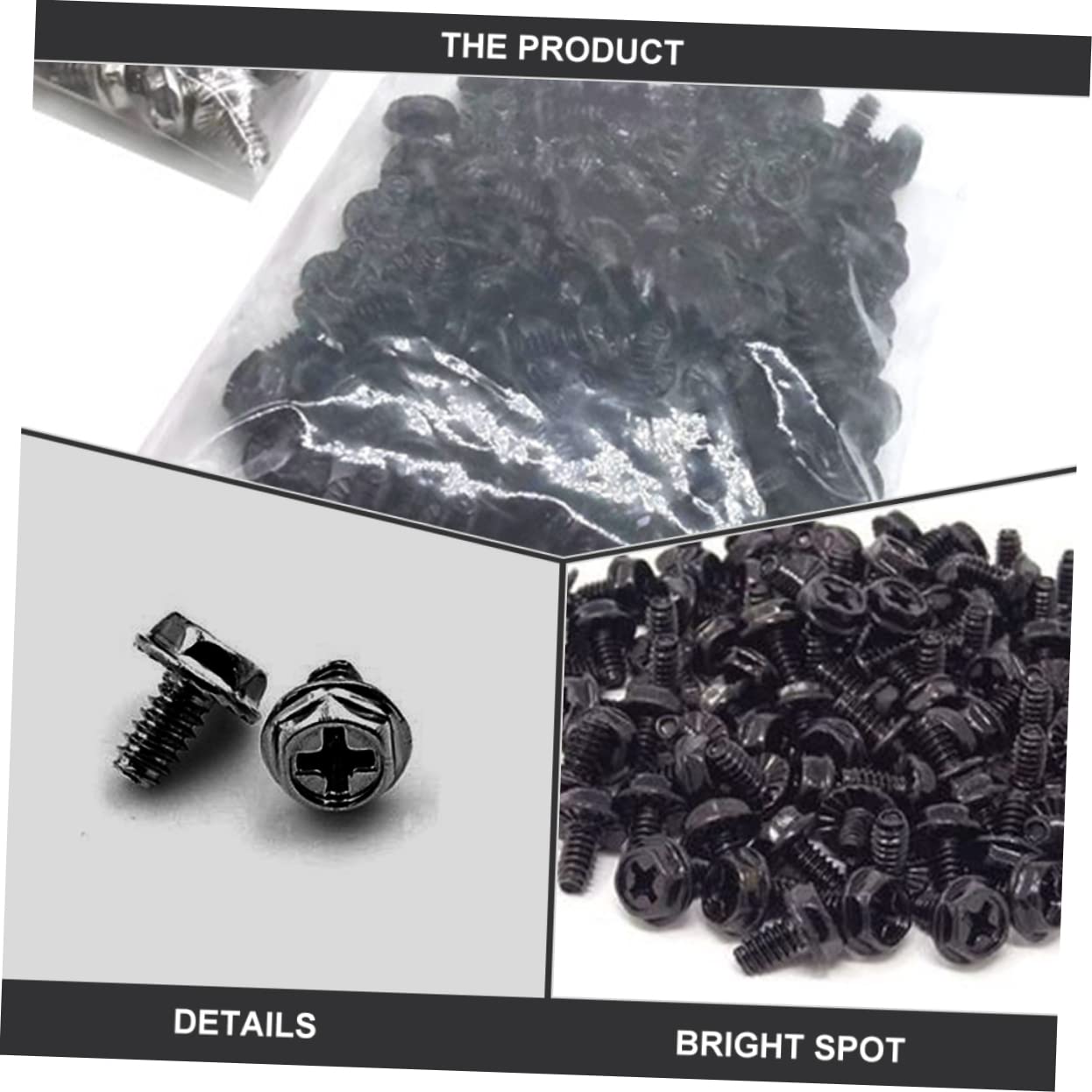 Mikikit 100 Pcs PCI Screws for Computer Case - Thumb Screws, Power Supply Screws & Chassis Fasteners - Replacement Accessories for PC Building & Repair (Ideal for DIY, Upgrades & Maintenance)
